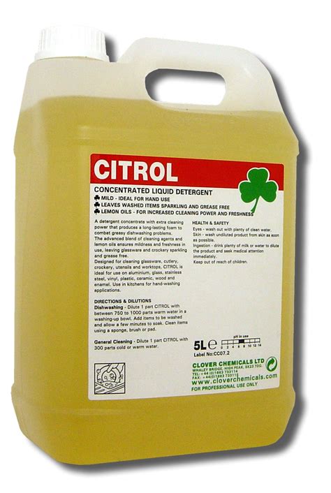 Clover Citrol Washing Up Liquid 5l