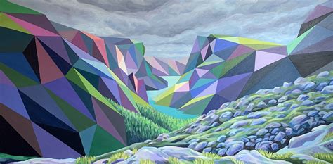 Artist Translates The Mountains Into Geometric Landscape Art