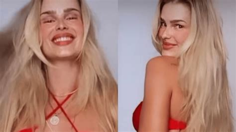 Yasmin Brunet impressiona ao sensualizar na web com biquíni fio dental