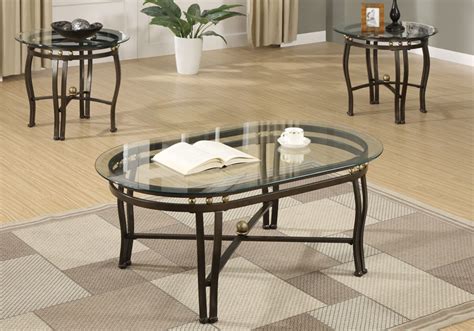 Hillsdale marsala round coffee table. 3 Pieces Modern Oval Coffee Round End Table Set Glass Top ...