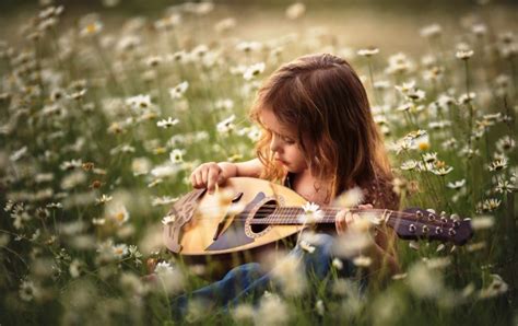Summer Girl Playing Mini Guitar Wallpapers