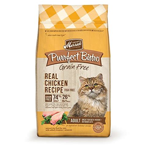 Because these cats are prone to kidney issues, proper we think tiki cat's higher protein and low carb canned foods would be a good choice for diabetic cats. Buy Merrick Purrfect Bistro Grain Free Real Chicken Adult ...