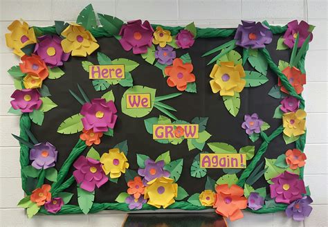 Bulletin Board Flowers Tropical School Grow Spring Summer Flower