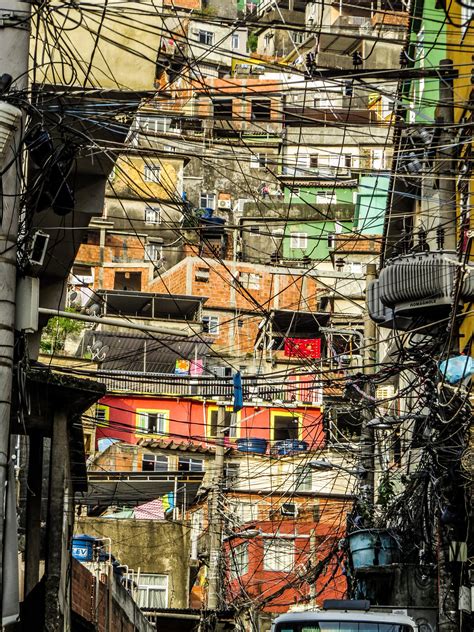 Rocinha Favela Rio De Janeiro Brazil Cablefail