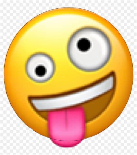 Freetoedit Remixit Emoji Iphone Funny Lol Crazy Face Emojis Hd Png Download 333x350