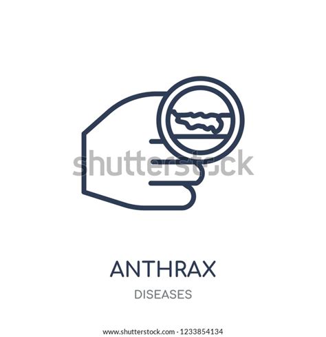 Anthrax Icon Anthrax Linear Symbol Design Stock Vector Royalty Free