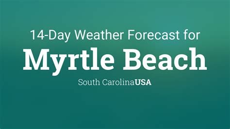 Myrtle Beach South Carolina Usa 14 Day Weather Forecast