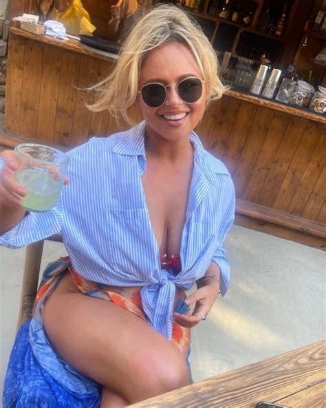 Emily Atack Strips To Plunging Orange Bikini As She Turns Heads On Ibiza Trip Daily Star