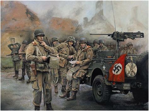 Easy Company Moving On By Military Art American Soldiers Military