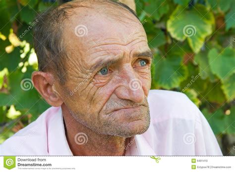 Sad Old Man Stock Photo Image Of Haired Father