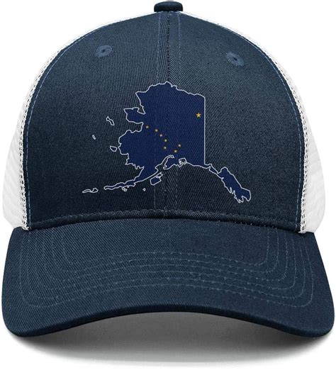 Flag And Map Of Alaska Adjustable Baseball Cap Strapback Ball Dad Hat