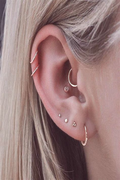 Double Helix Four Lobes Conch Daith Rook Or Forward Helix Female
