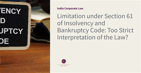 Limitation Under Section 61 Of Insolvency And Bankruptcy Code Too
