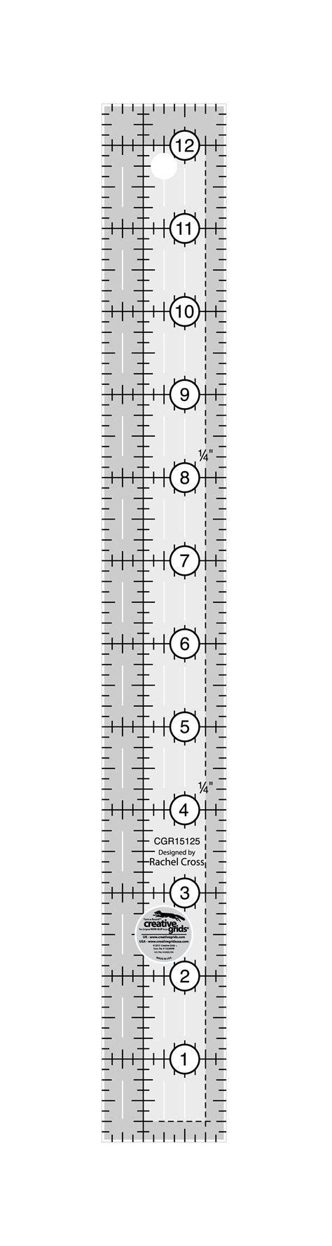 Creative Grids Quilt Ruler 1 12in X 12 12in By Cross Rachel