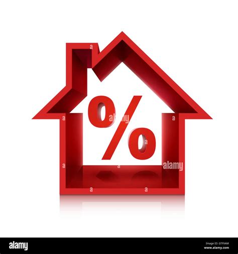 Graphic For Real Estate Business 3d Percentage Isolated On White