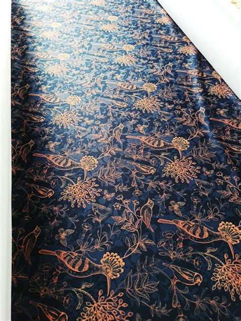 Printed Velour Velvet Upholstery Fabric 250gm2 Exotic Birds Etsy Uk
