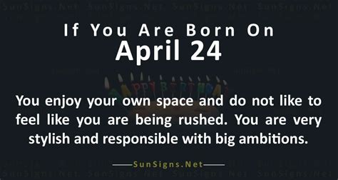 April 24 Zodiac Is Taurus Birthdays And Horoscope Sunsignsnet
