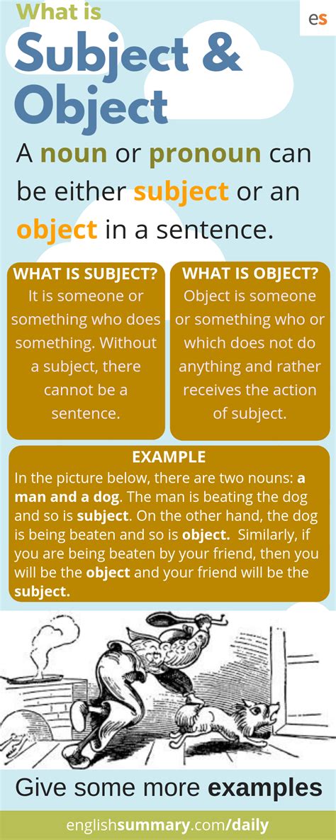 Subject And Object In English Meaning And Examples English Grammar