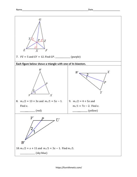 Https://tommynaija.com/worksheet/bisectors Of Triangles Worksheet