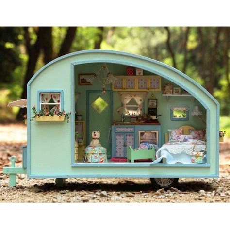 705us Diy Doll House Miniature Dollhouse With Furnitures Wooden