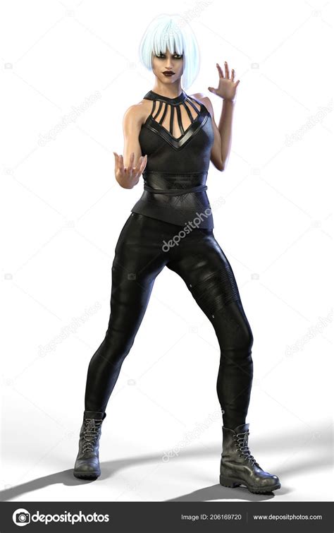 Sexy Assertive Female Urban Fantasy Warrior Gothic Style Character