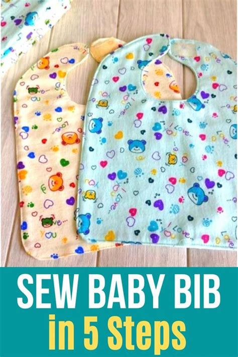 How To Sew A Baby Bib In 5 Steps Baby Bibs Patterns Baby Sewing