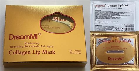 dreammi 50 pieces comes in 5 boxes gold bio collagen gel lip pad mask patch sheet