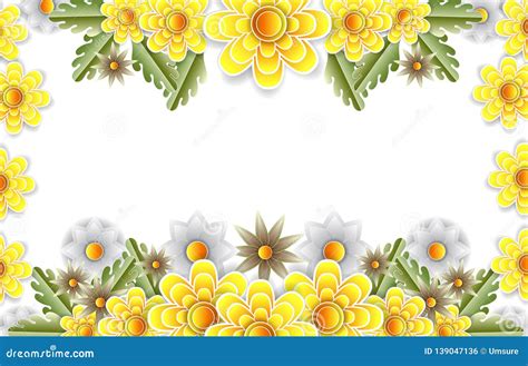 Flower Border Design Stock Illustration Illustration Of Frame