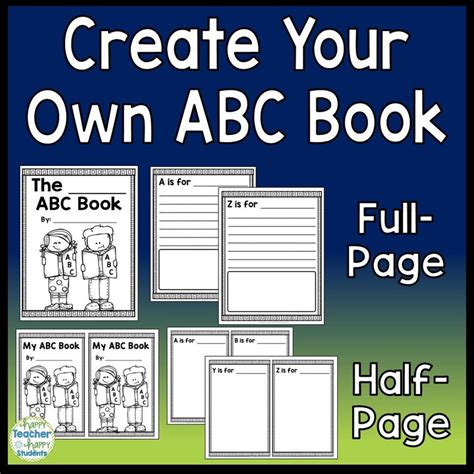 Printable Abc Book Template My Alphabet Book Use Download Now Etsy