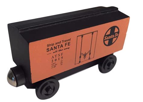 Santa Fe Orange Boxcar The Whittle Shortline Railroad Wooden Toy