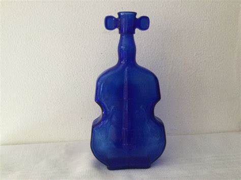 Vintage Cobalt Blue Violin Bud Vase 8 Inch Tall Violin Etsy