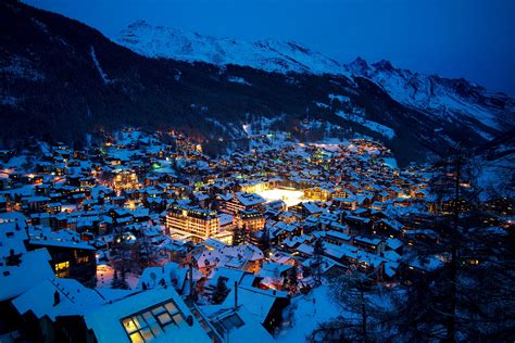 Zermatt Snow Alps Landscape Lights Mountains