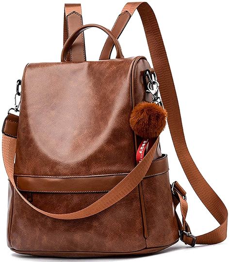 Brown Colour Cute Mini Leather Backpack For Women Best Price With