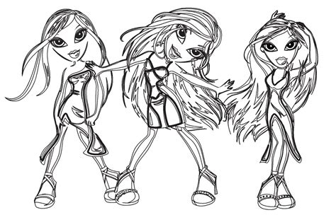 Bratz Coloring Pages Funky And Fun Bratz Printables