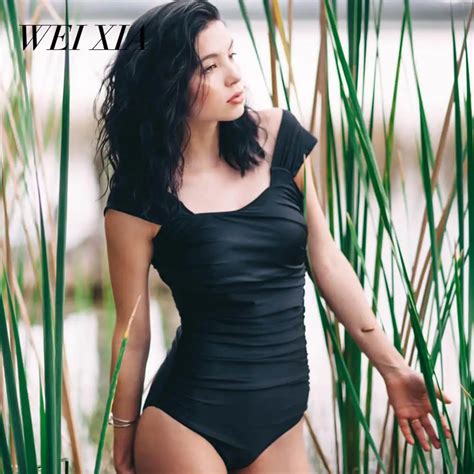 Buy Weixia 2018 Sexy One Piece Totem Swimsuit Women Print Bodysuit Bandage