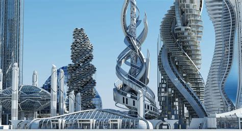 Futuristic Skyscrapers 3d Model By Wirecase3d