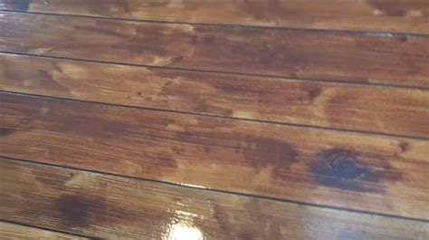Concrete floor stained to look like wood | How Does She