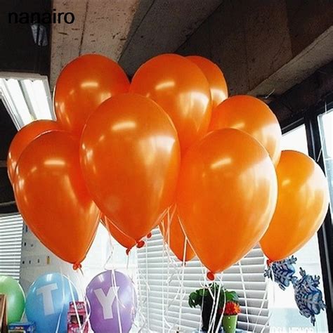 20pcs 10inch Orange Latex Balloons Air Balls Inflatable Wedding Party
