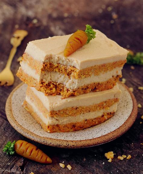 No Bake Carrot Cake Bars Vegan Gluten Free Healthy Elavegan