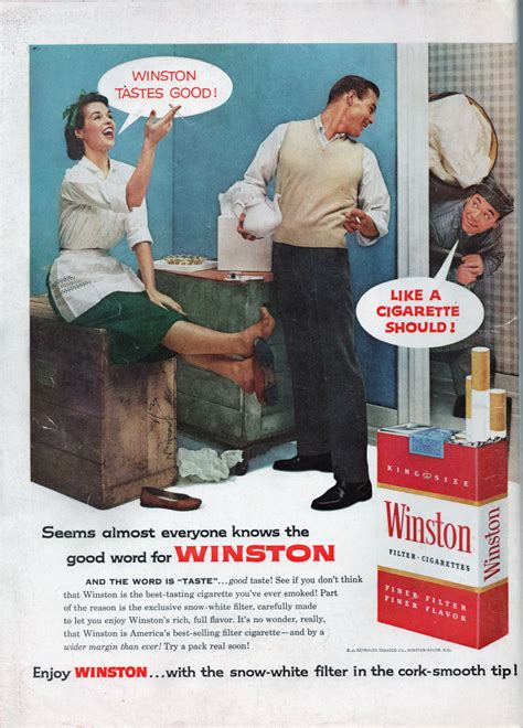 Winston Cigarette Ad From The Backcover Of The May Issue Of Life Magazine Winston Ta