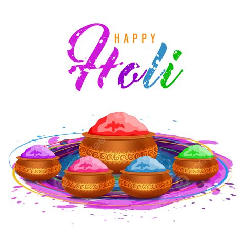 Holi Festival Clipart Png Images Happy Holi Festival Greeting Design