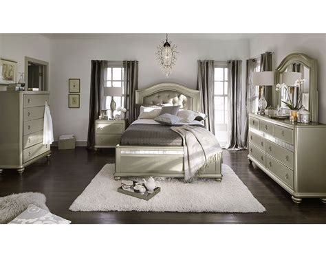 Toronto 6 piece storage bedroom set with nightstand dresser and. The Serena Collection - Platinum | Bedroom furniture sets ...