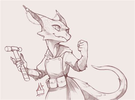 56506 safe artist samfriskart fictional species kobold reptile anthro ambiguous gender