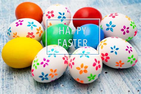 Easter Egg Happy Easter Sunday Hunt Holiday Decorations Stock Photo