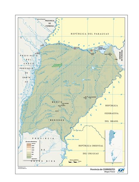 Mapa Fisico De La Provincia De Corrientes Epicentro Geográfico