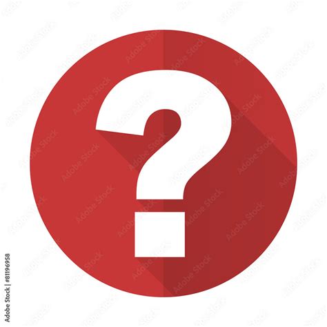 Question Mark Red Flat Icon Ask Sign Stock Illustration Adobe Stock