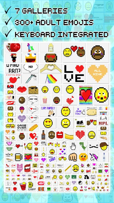 Adult Pixel Stickers New Rude Emojis And Sexy Emoticons For Flirting