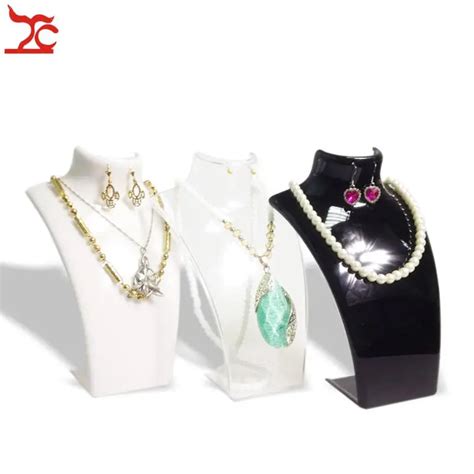 Three Colors Mannequin Necklace Pendant Jewelry Display Stand Holder