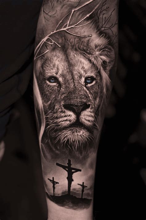 Discover More Than 76 Half Lion Half Cross Tattoo Latest Incdgdbentre