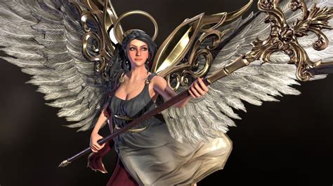Ophelia The Winged Guardian By Alena Angel Warrior Model 3d Model
